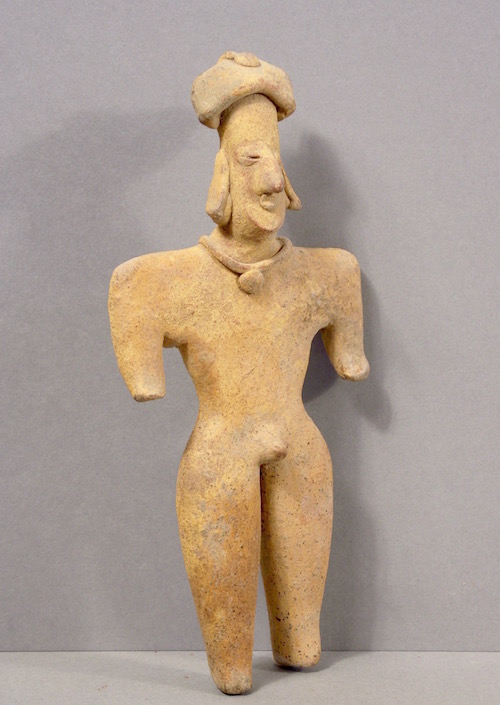 Pre-Columbian <br/> earthenware figure<br/> c.300 B.C.-200 A.D by 